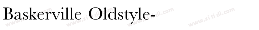 Baskerville Oldstyle字体转换